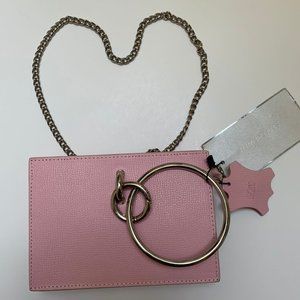 NWT Mona Fashion Brand Pink Leather Crossbody Bag